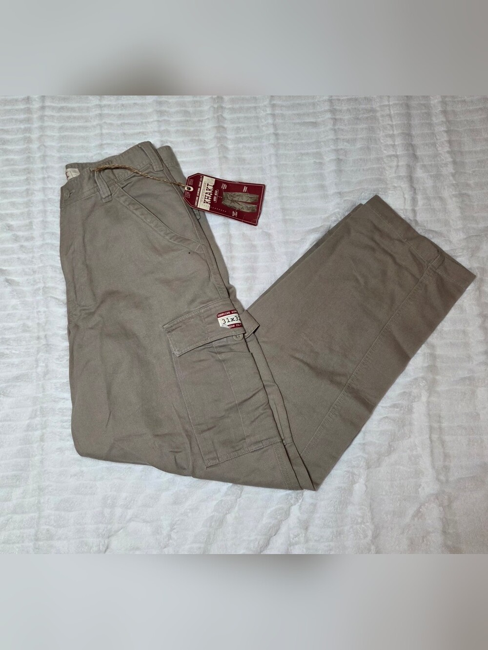 NWT Genuine Sonoma Jean Co Men’s Cargo Pants - Vintage Khaki Work Wear 31x32